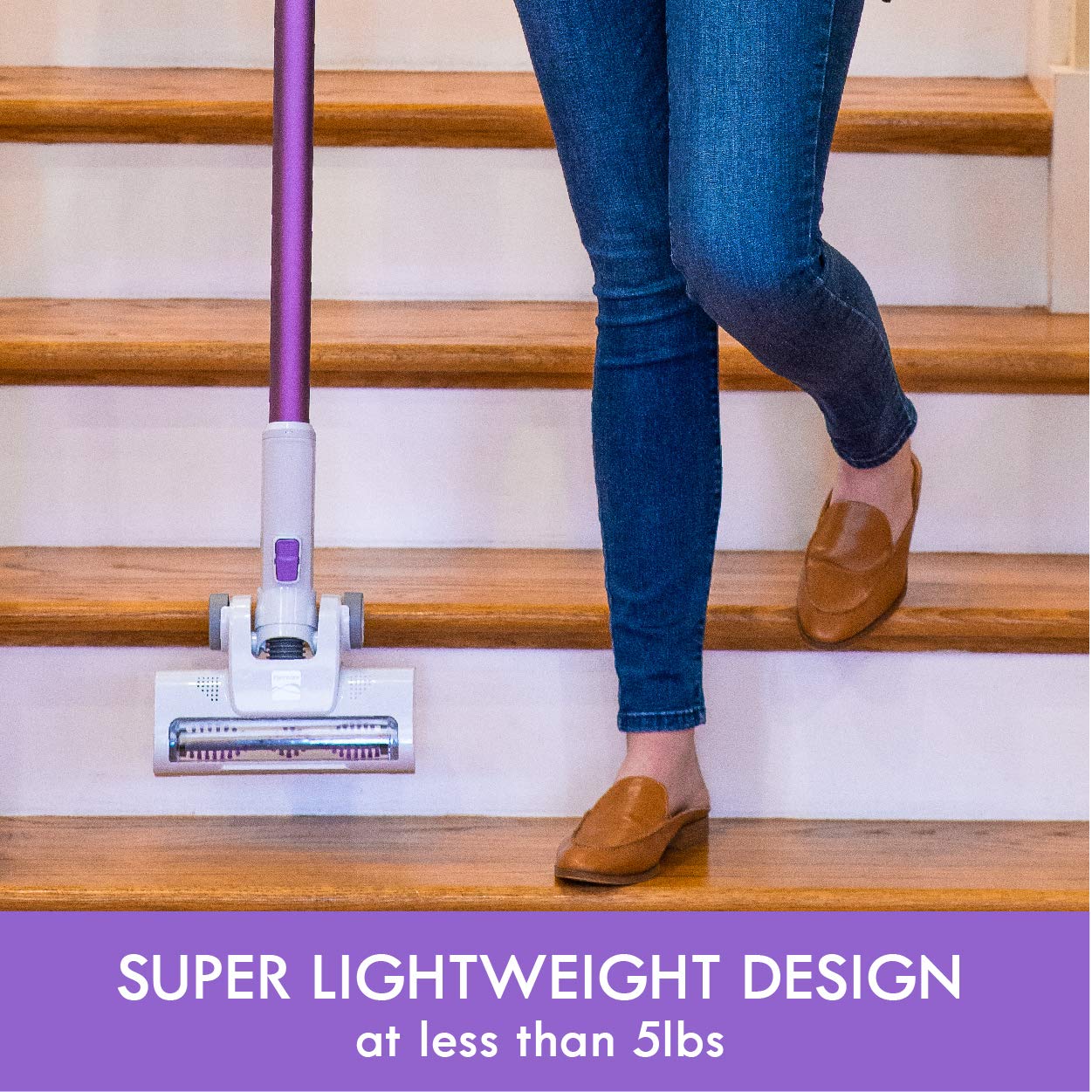 Kenmore 21.6V Lightweight 2-in-1 Vacuum, Hybrid, HEPA Filter, Lithium Ion Battery, 2-Speed Settings, Combo Tool Cordless Stick Vac, Purple - Image 3