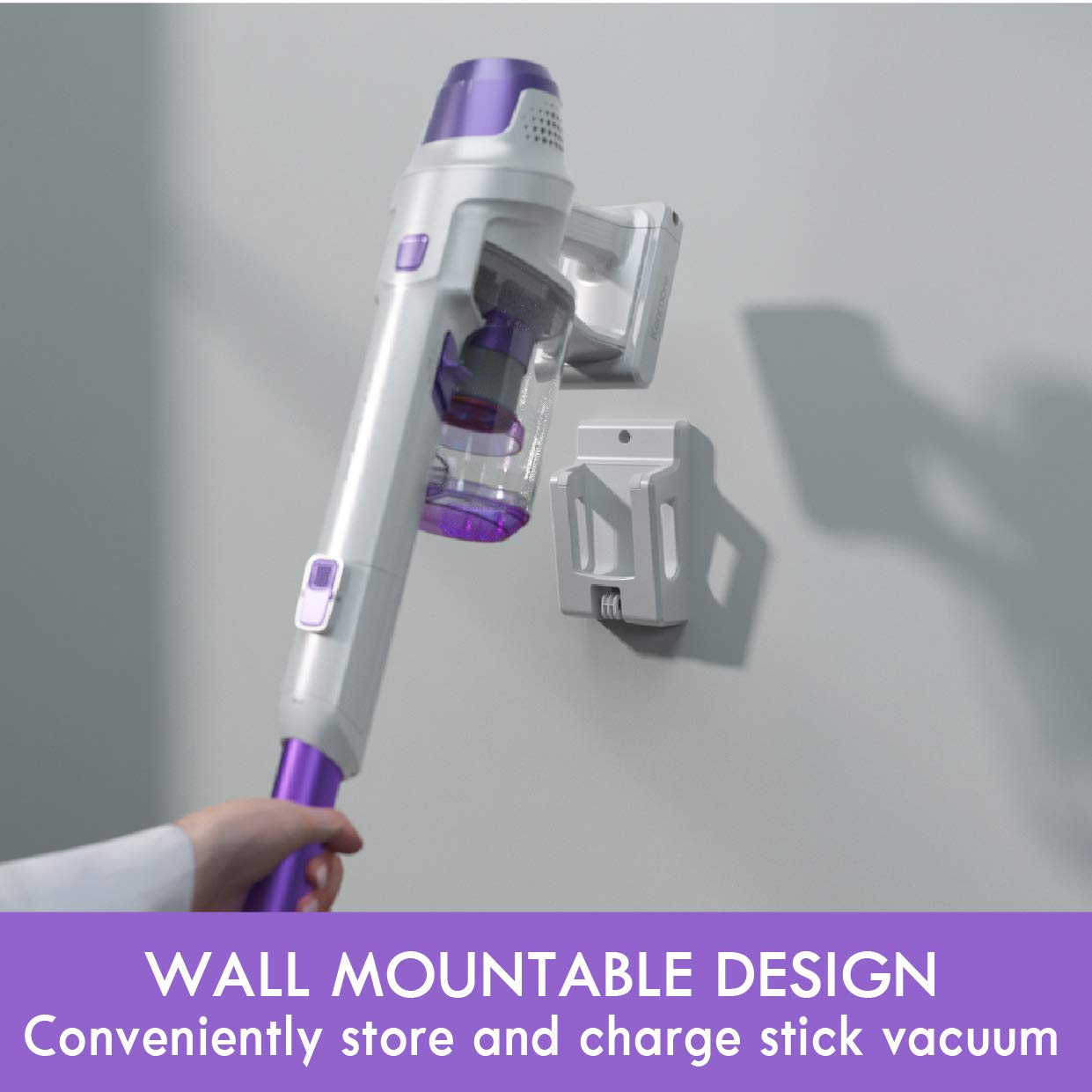 Kenmore 21.6V Lightweight 2-in-1 Vacuum, Hybrid, HEPA Filter, Lithium Ion Battery, 2-Speed Settings, Combo Tool Cordless Stick Vac, Purple - Image 6