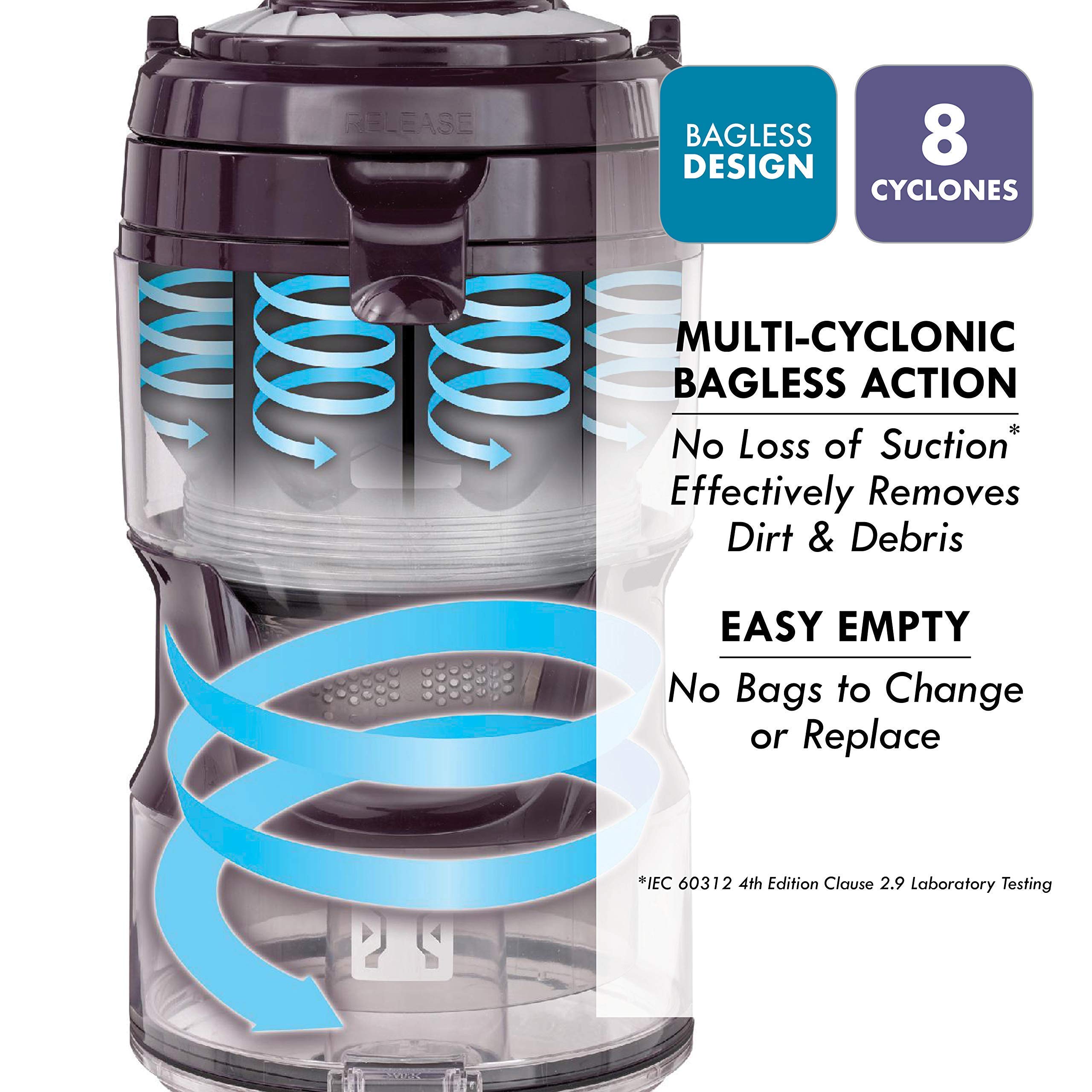 Kenmore 22614 Pet Friendly Lightweight Bagless Compact Canister Vacuum with Pet Powermate, HEPA, Extended Telescoping Wand, Retractable Cord and 2 Cleaning Tools-Purple - Image 4