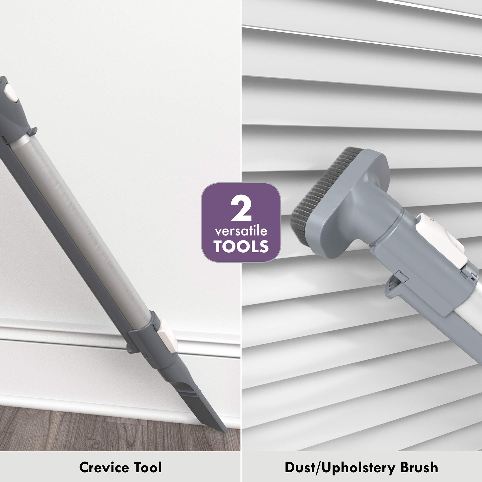 Kenmore 22614 Pet Friendly Lightweight Bagless Compact Canister Vacuum with Pet Powermate, HEPA, Extended Telescoping Wand, Retractable Cord and 2 Cleaning Tools-Purple - Image 6