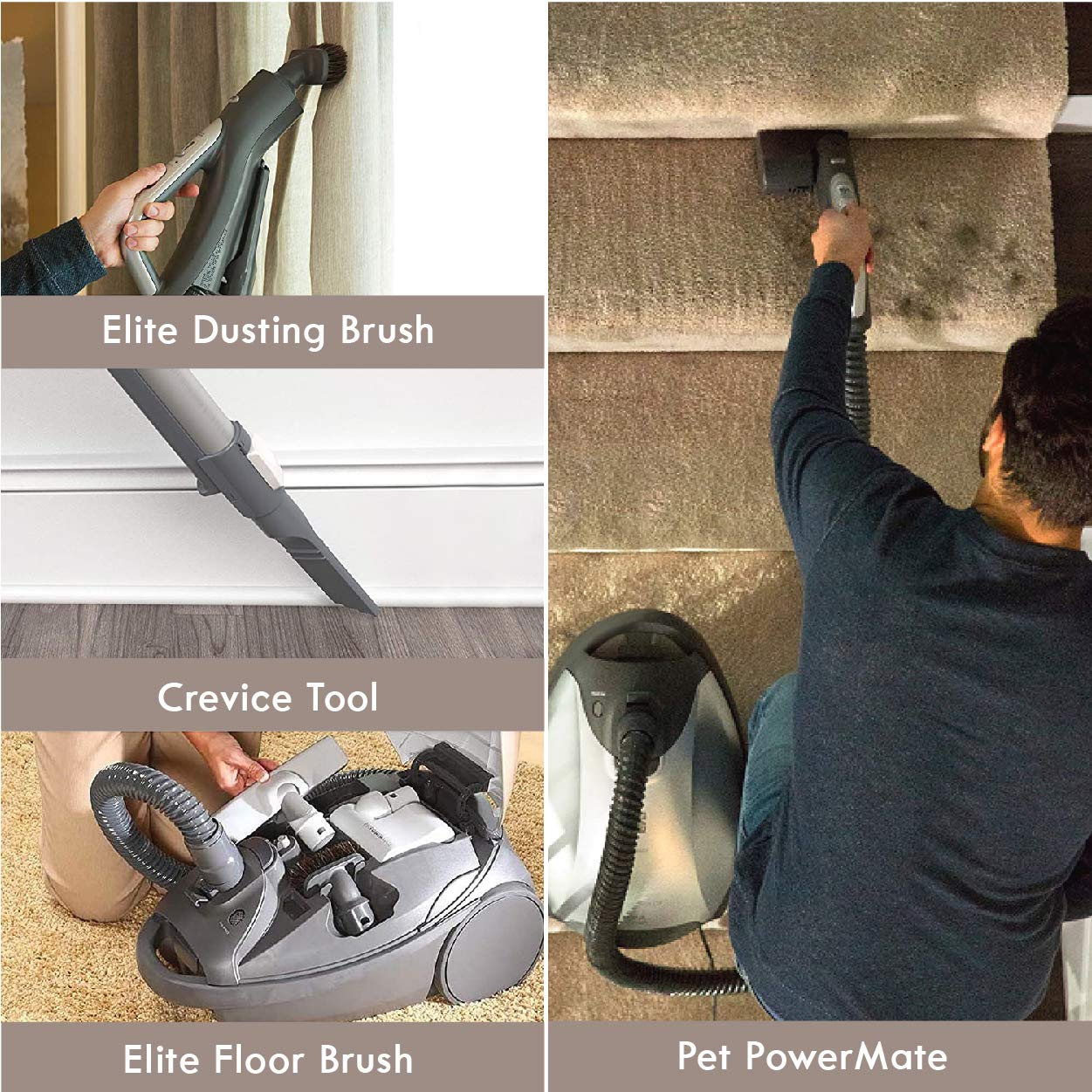 Kenmore 81714 Bundle Ultra Plush Lightweight Bagged Canister Vacuum with Pet PowerMate, HEPA, Extended Telescoping Wand, Retractable Cord, and 3 Cleaning Tools, 700 Series, Gold - Image 6