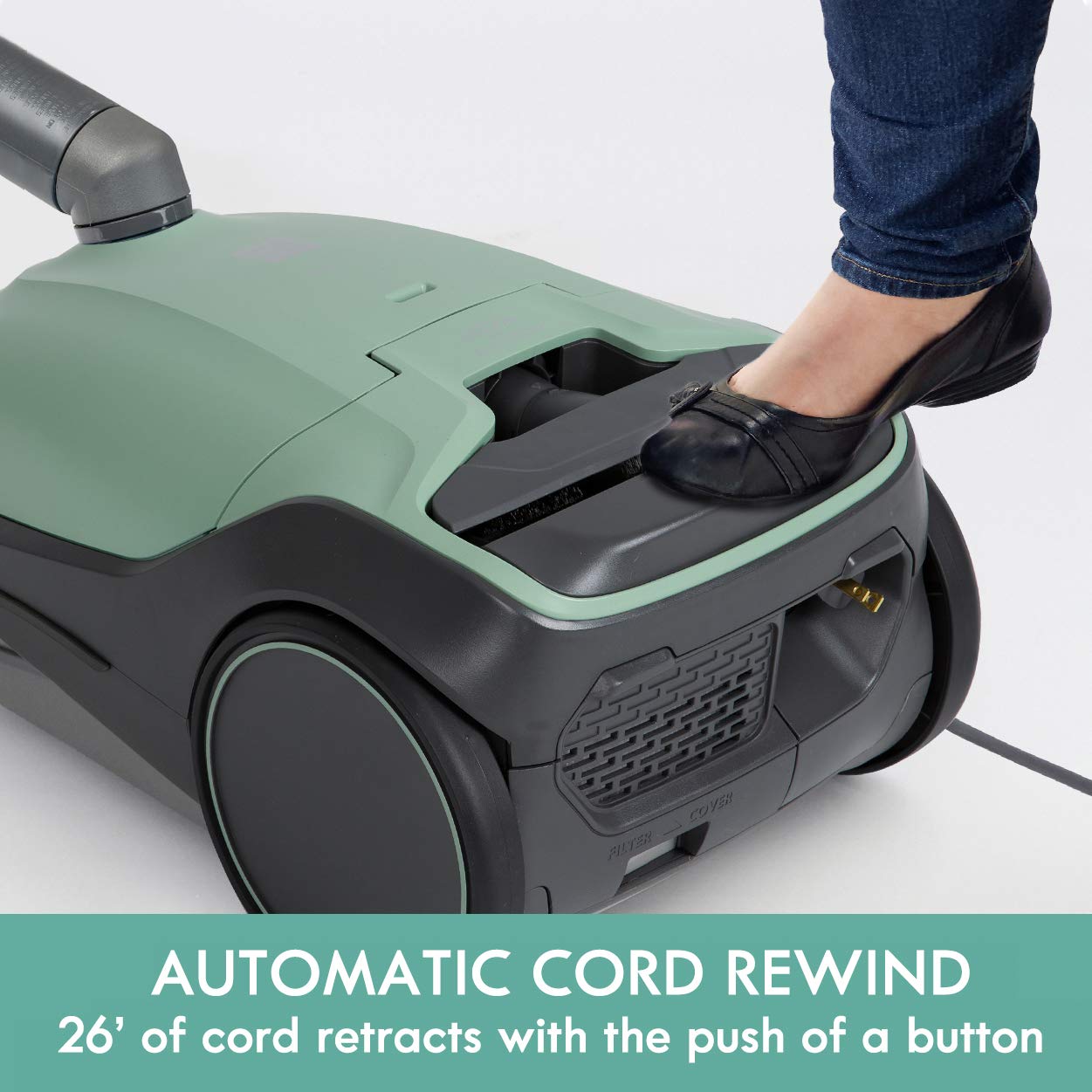 Kenmore BC2005 Pet Friendly Lightweight Bagged Canister Vacuum Cleaner with Extended Telescoping Wand, HEPA Filter, Retractable Cord, and 2 Cleaning Tools - Image 6