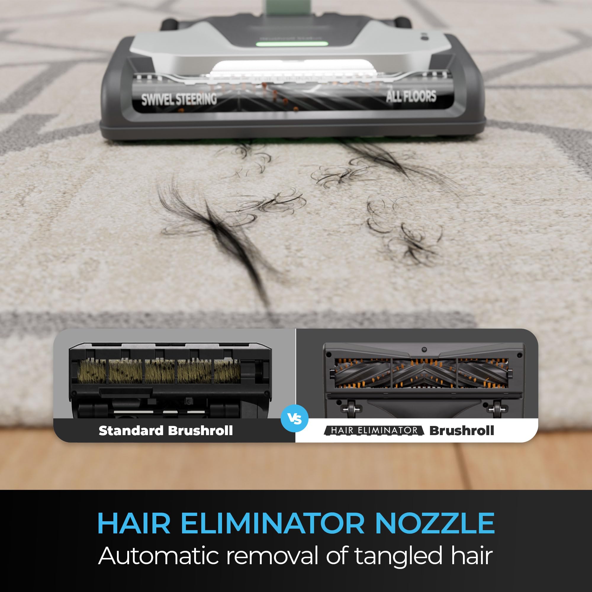 Kenmore DC5070 500 Series Bagless Canister Vacuum with Hair Eliminator Brushroll，2-Motor Cyclonic Technology, HEPA Filtration & 24' Auto Cord Rewind for Pet, Carpets, Hard Floors, Stairs, White - Image 3