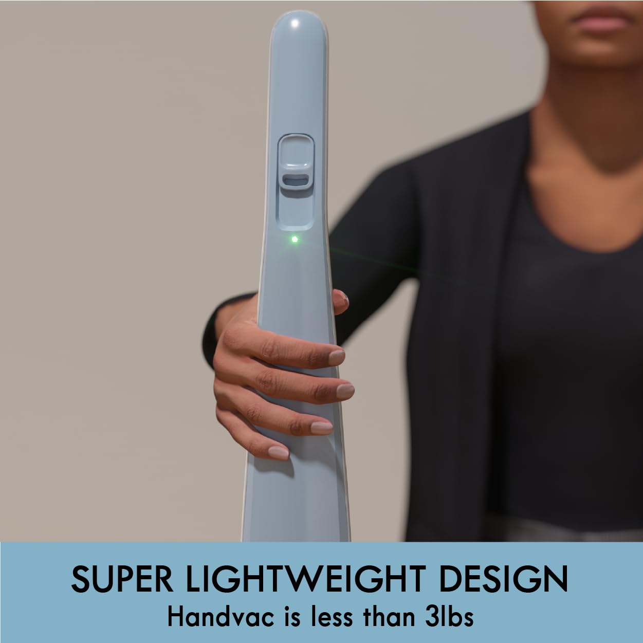 Kenmore DS1020 16V Cordless Stick Vacuum Lightweight 2-in-1 Handheld, LED Headlight with 2-Speed Power Control for Hardwood Floor, Carpet & Pet Hair, 16 Volts, Gray-Blue - Image 4