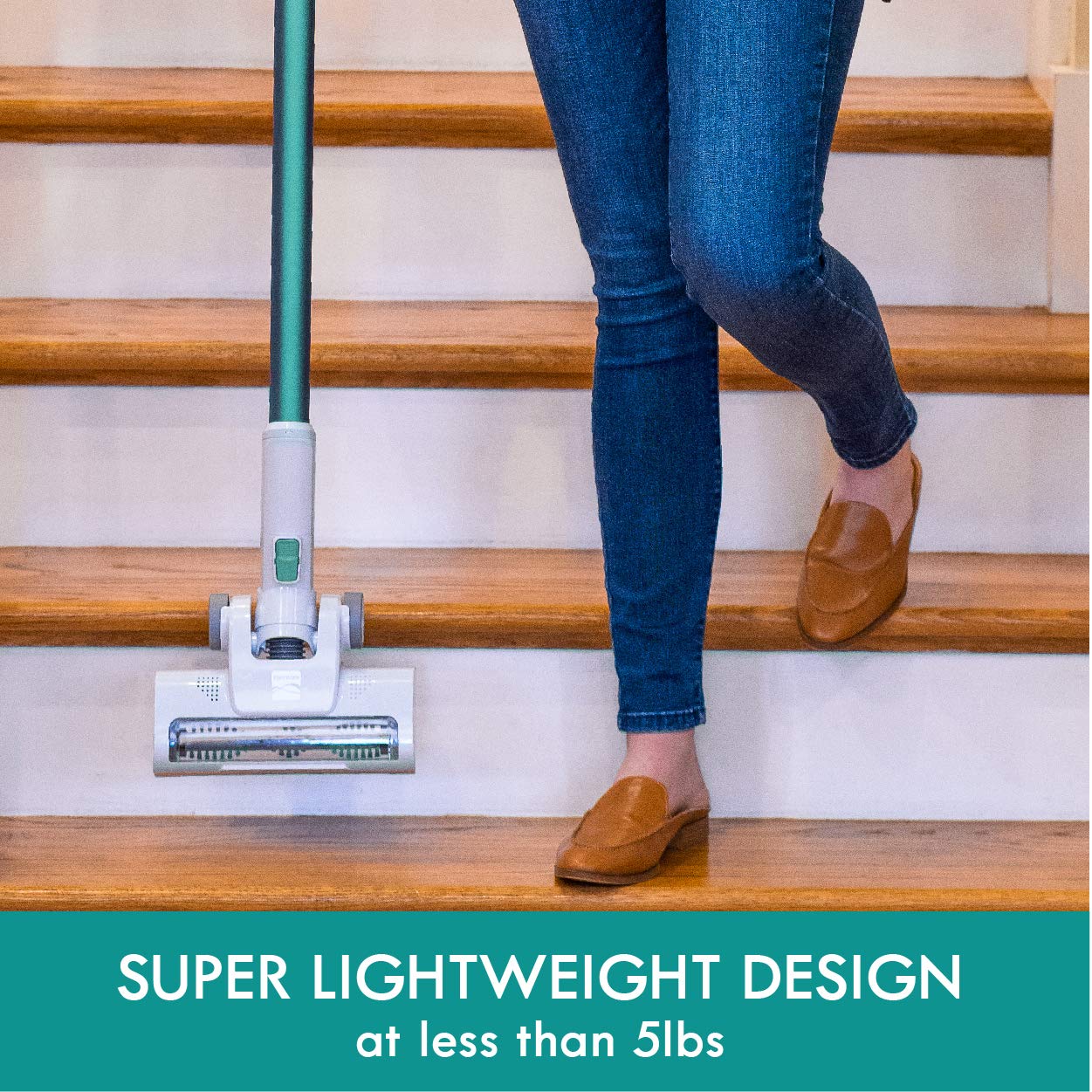 Kenmore DS4020 Cordless Stick Vacuum Lightweight Cleaner 2-Speed Power Suction LED Headlight 2-in-1 Handheld for Hardwood Floor, Carpet & Dog Hair, Green - Image 3