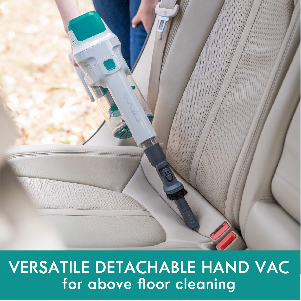 Kenmore DS4020 Cordless Stick Vacuum Lightweight Cleaner 2-Speed Power Suction LED Headlight 2-in-1 Handheld for Hardwood Floor, Carpet & Dog Hair, Green - Image 5