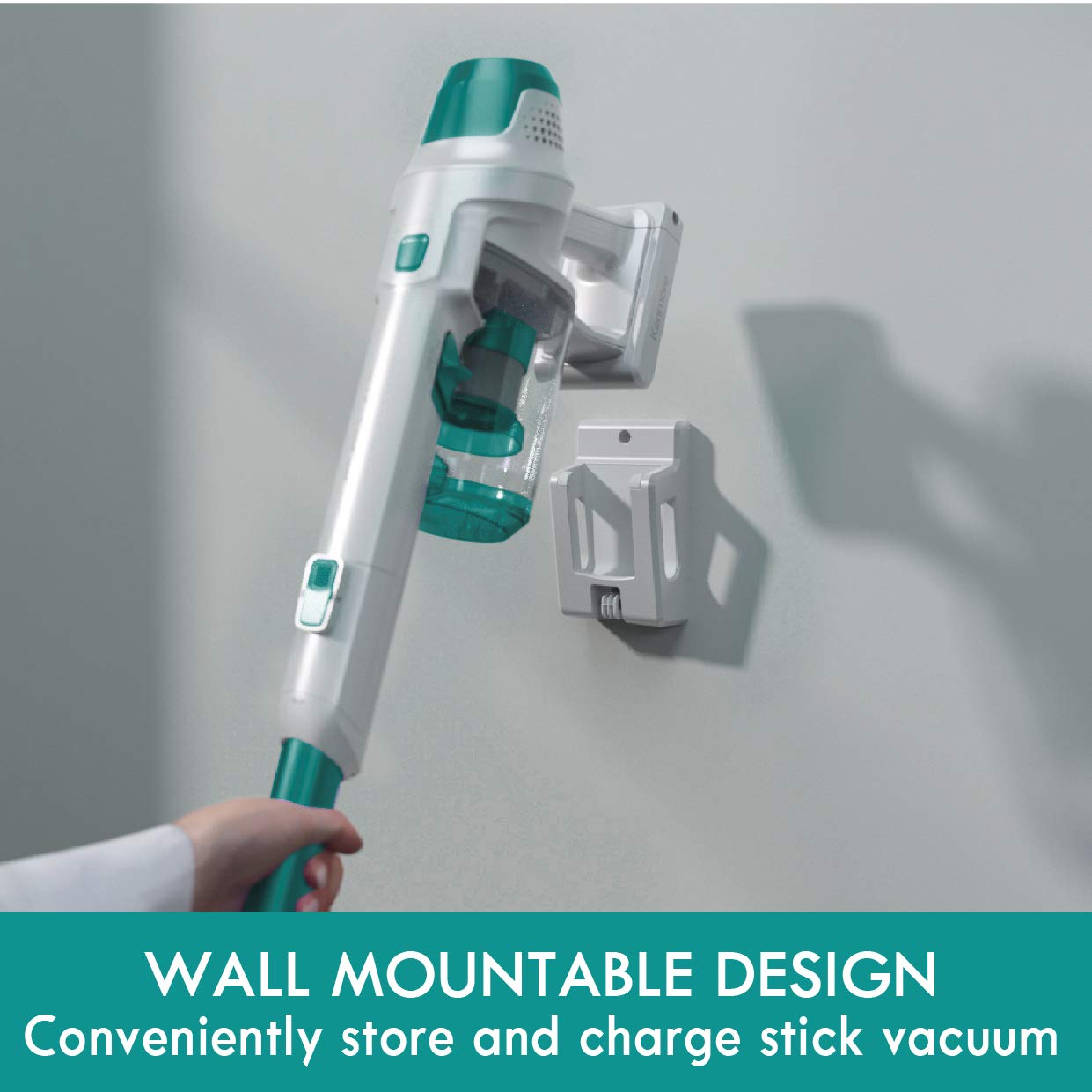 Kenmore DS4020 Cordless Stick Vacuum Lightweight Cleaner 2-Speed Power Suction LED Headlight 2-in-1 Handheld for Hardwood Floor, Carpet & Dog Hair, Green - Image 6