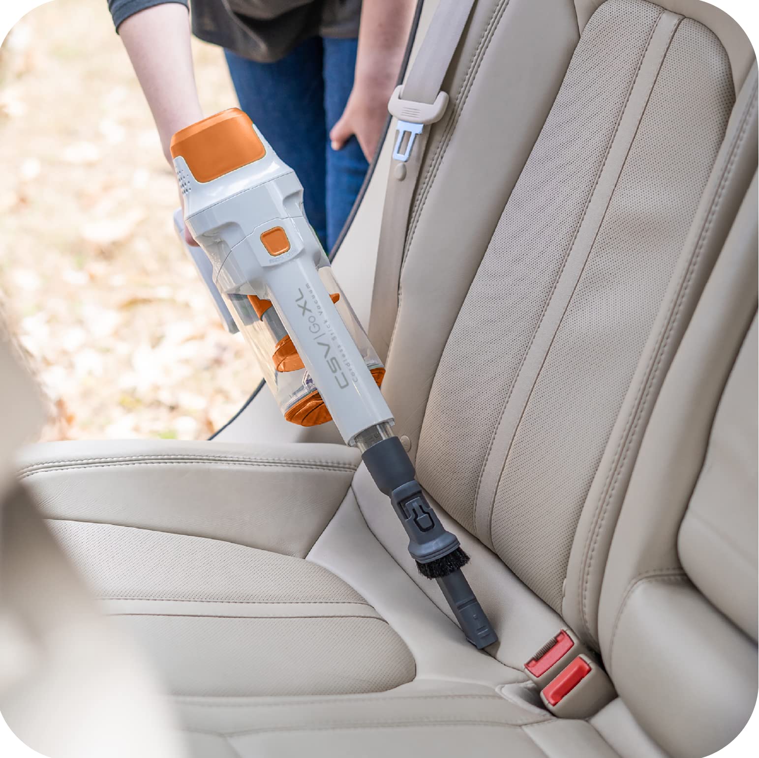 Kenmore DS4030 21.6V Cordless Stick Vacuum with EasyReach Wand, Lightweight Cleaner with 2-Speed Power Control, LED Headlight, Converts to Handheld for Hardwood Floors, Carpet & Pet Hair, Orange - Image 9