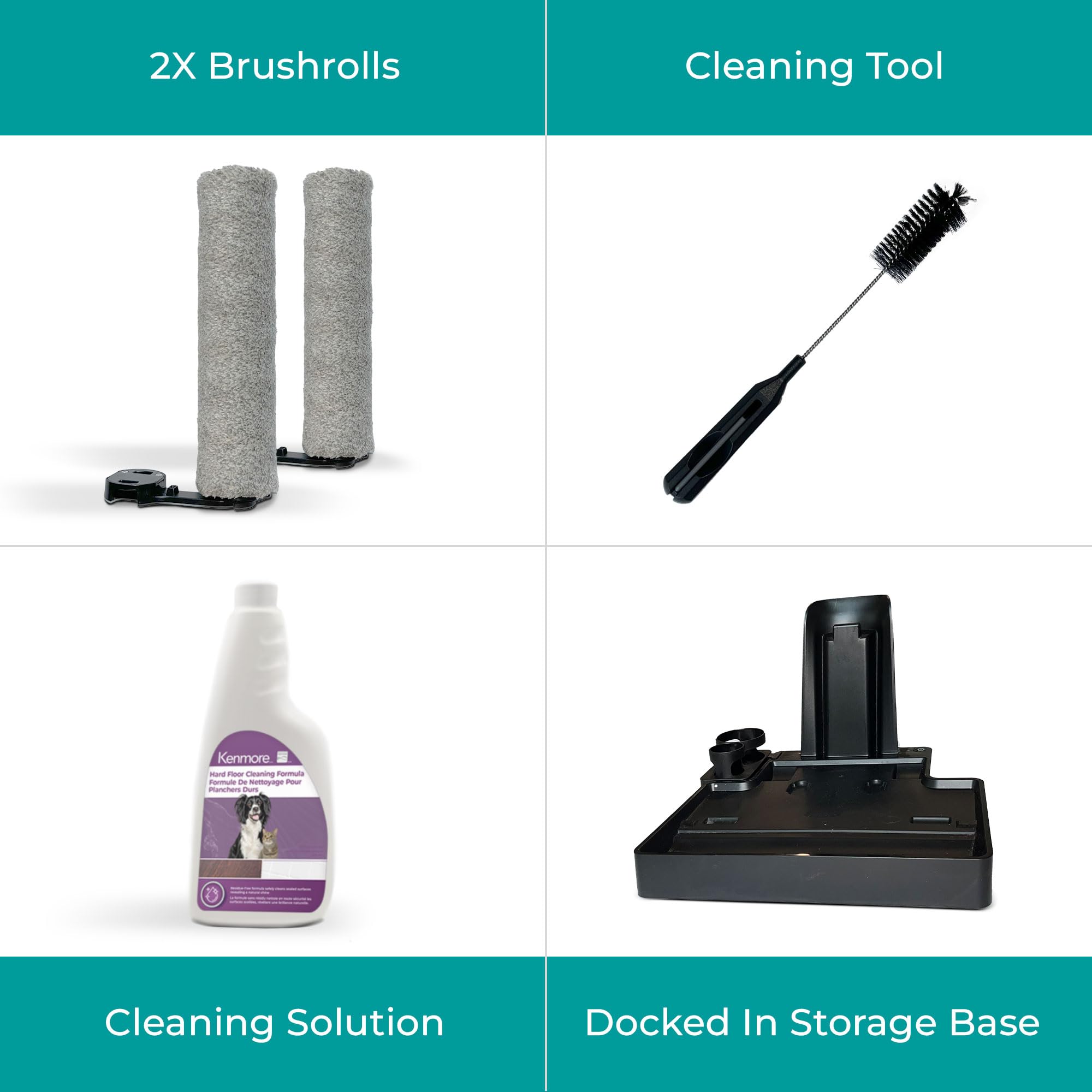 Kenmore HF5010 AquaLite 3-in-1 Cordless Wet Dry Vacuum Hard Floor Cleaner with Automatic Air-Drying, 35mins Runtime & One Edge Self-Cleaning Mop for Multi-Surface and Messes - Image 6