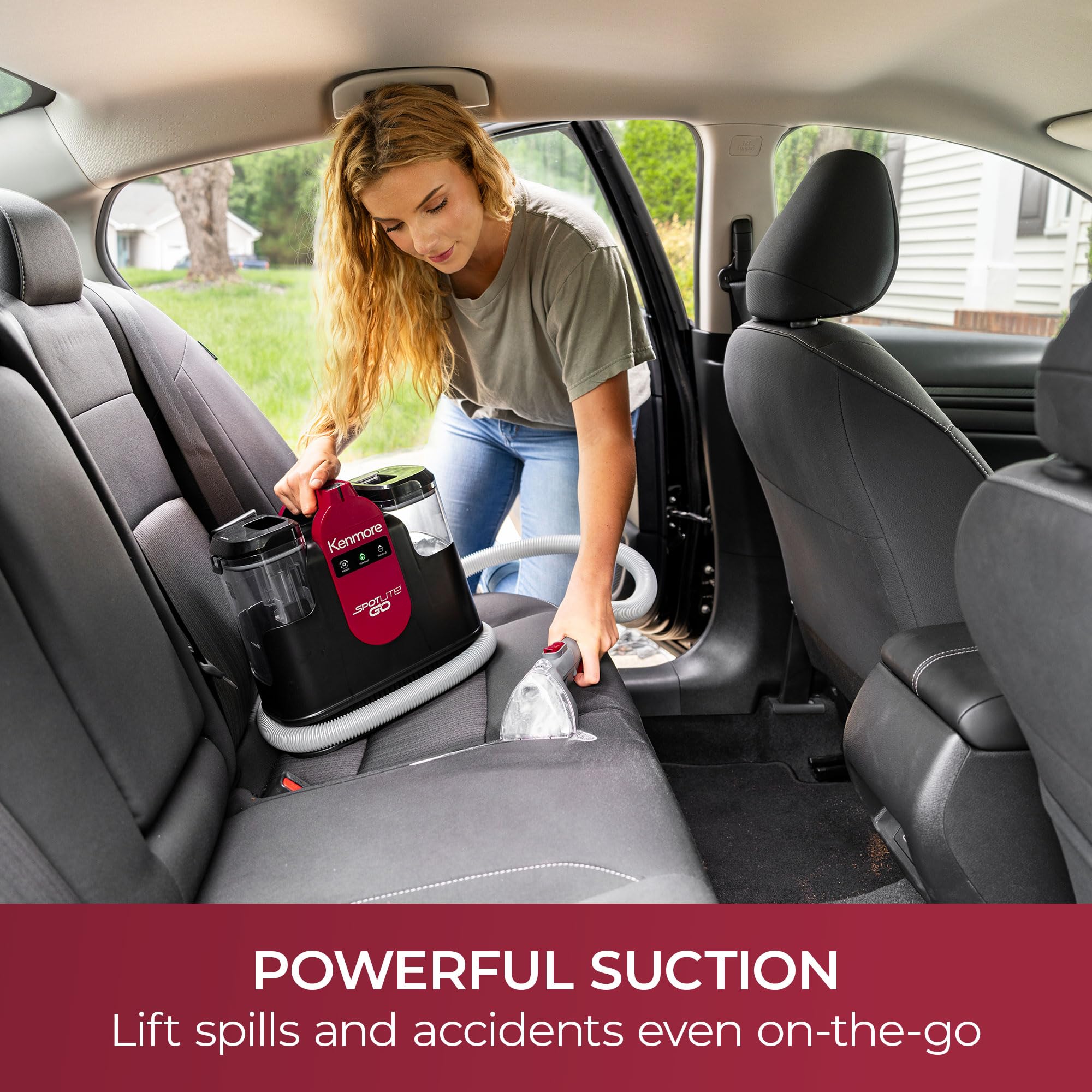 Kenmore KW1050 SpotLite™ Go Portable Heated Carpet & Upholstery Spot Cleaner, 16Kpa Power Suction with Versatile Tools for Pets, Area Rugs and Couches - Image 3