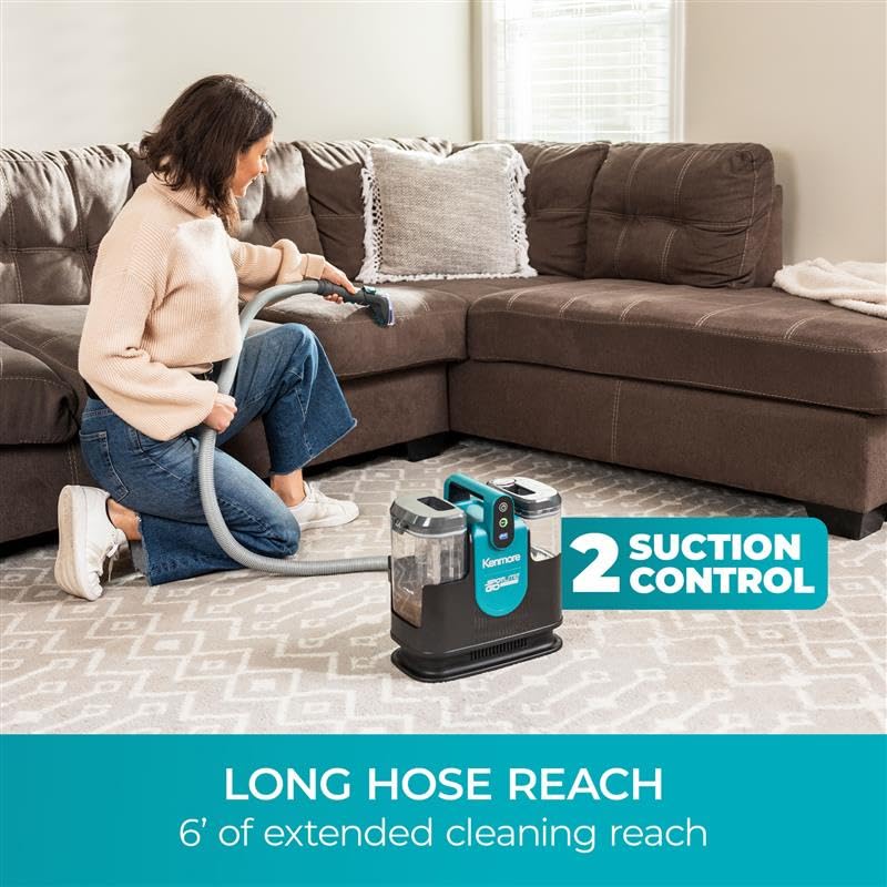 Kenmore KW1090 SpotLite Go 24V Cordless Brushless Portable Carpet Spot Cleaner, 16Kpa Power Suction, 55Mins Runtime with Hose Cleaning Tool for Pets, Area Rugs & Couches - Image 4