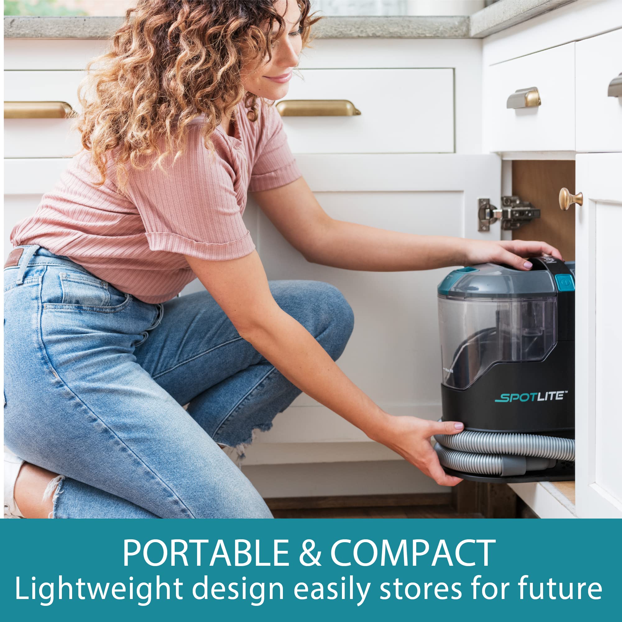 Kenmore KW2001 SpotLite Portable Carpet Spot Cleaner & Pet Stain Remover, 17Kpa Powerful Suction with Versatile Tools for Upholstery, Couches, Car and Auto Detailer, Gray - Image 4