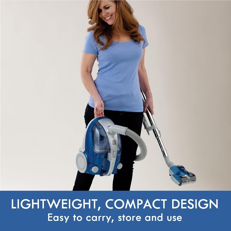 Kenmore Pet-Friendly Lightweight HEPA Canister Vacuum with Variable Modes, Retractable Cord, and Pet Brush - Blue - Image 5