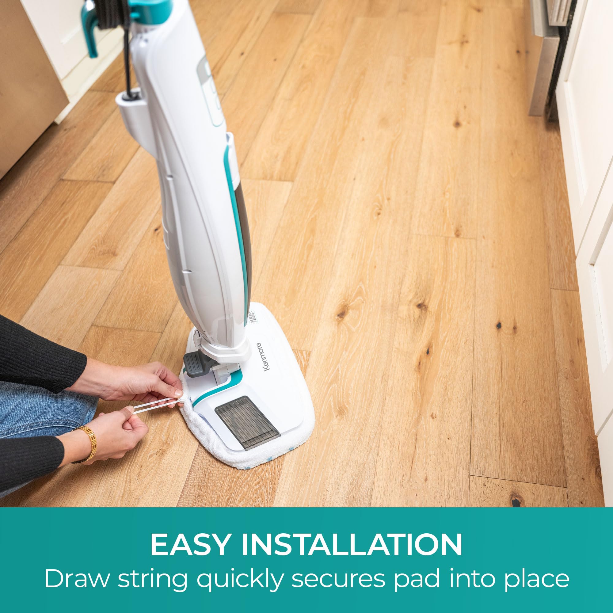 Kenmore SMP01 Microfiber & Washable Pads, 4 pack, for Kenmore SM2060 S200 Series Steam Mop, for Floor Cleaning - Image 4