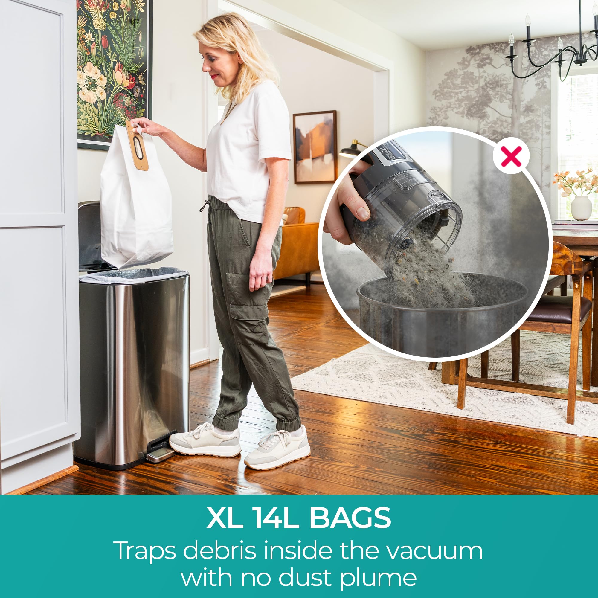 Kenmore UB100 B200 Series Replacement Dust Bags, Pack of 6, for Ultra-Lightweight Commercial Bagged Upright Vacuum Cleaner (Model: BU1001) - Image 4